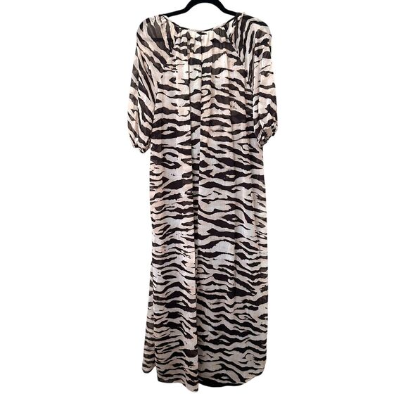 H&M Zebra Print Chiffon Midi Dress NWT XS - Picture 6 of 8